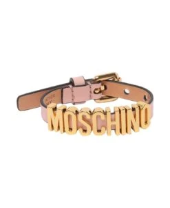 MOSCHINO Logo Lettering Buckled Bracelet
