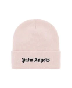 Palm Angels Embroidered Logo Beanie Hat