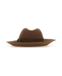Borsalino Brown Felt Claudette Hat