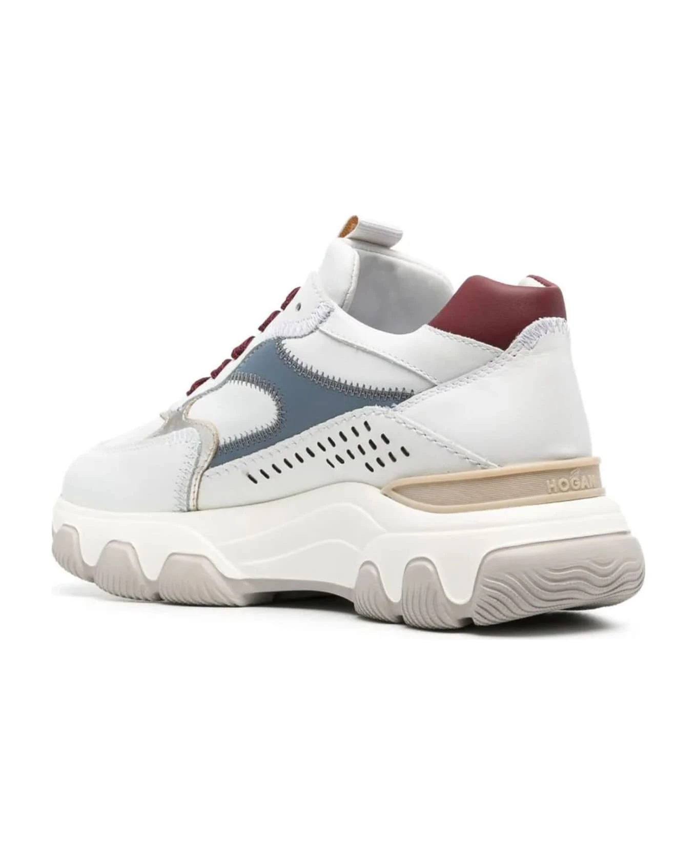 Sneakers Hogan Hyperactive White Burgundy Light Blue - Image 3
