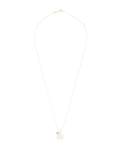 White Patito Enamel Necklace