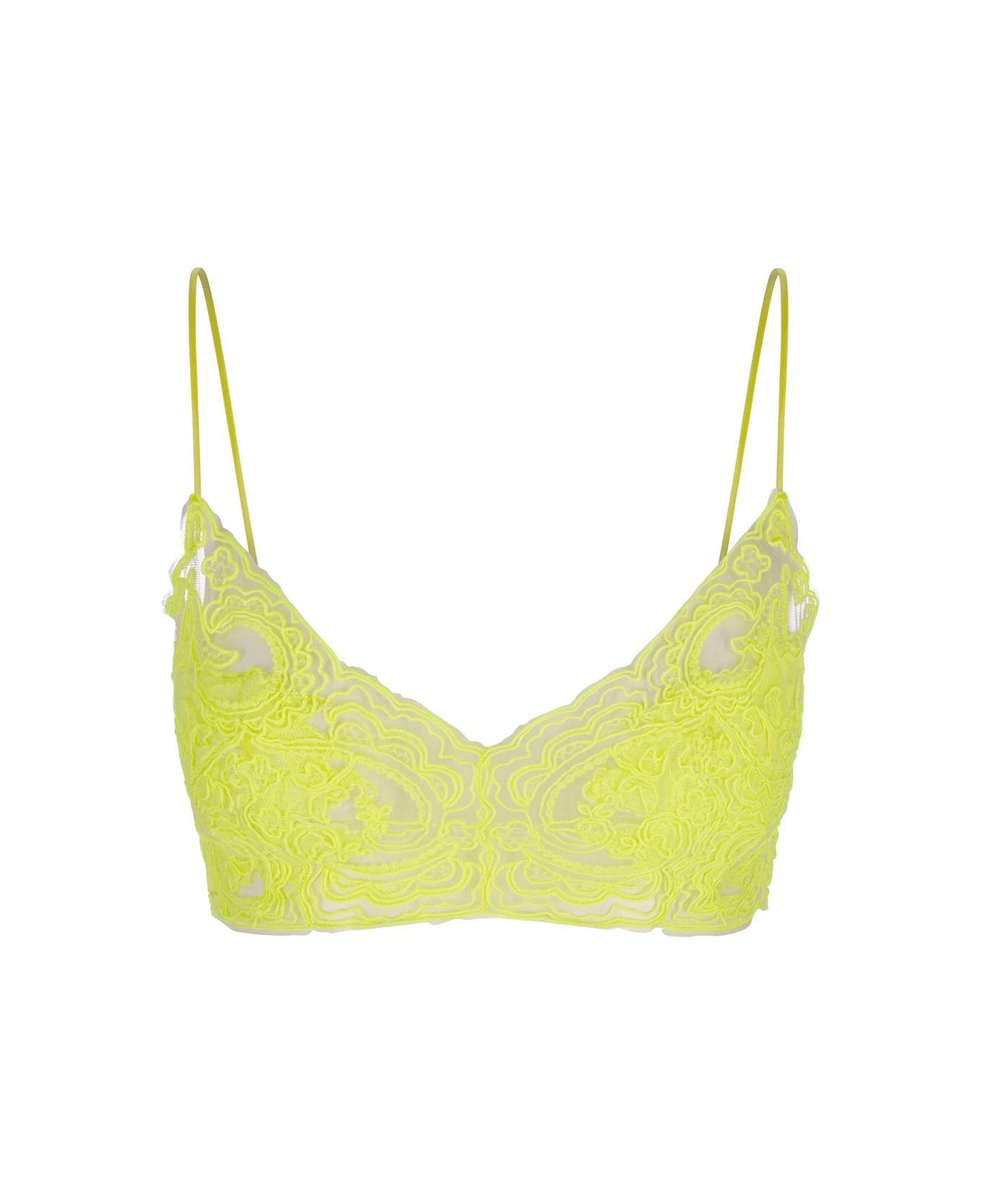 ERMANNO SCERVINO Lime Embroidered Brassiere