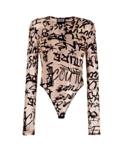 Versace Jeans Couture Long Sleeves Body With Tulle