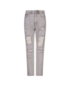 PHILIPP PLEIN Boyfriend Jeans In London Sky Denim With Crystals