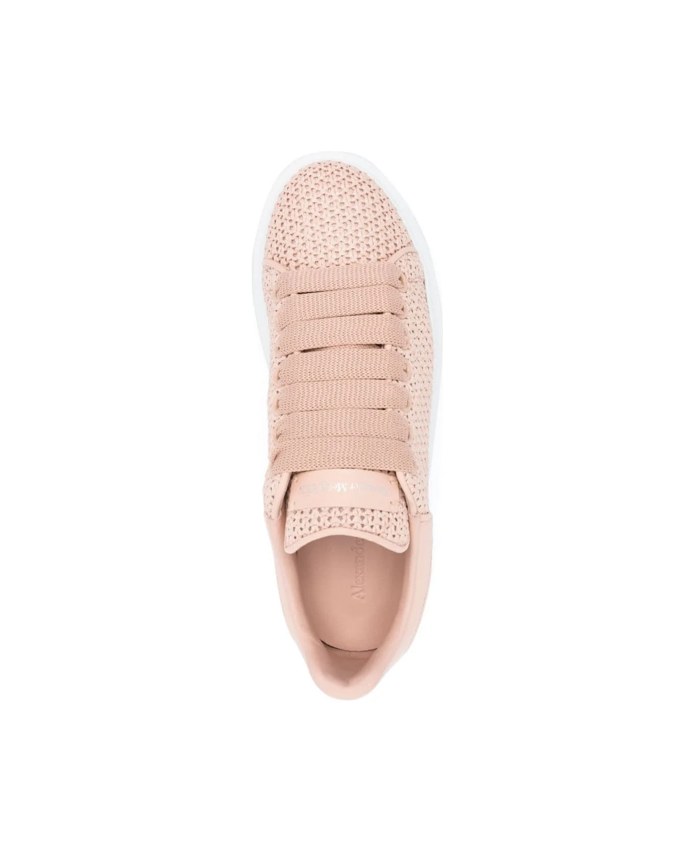 Alexander McQueen Pink Raffia Oversized Sneakers - Image 4