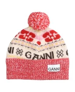 Ganni Hats In Multicolor Wool