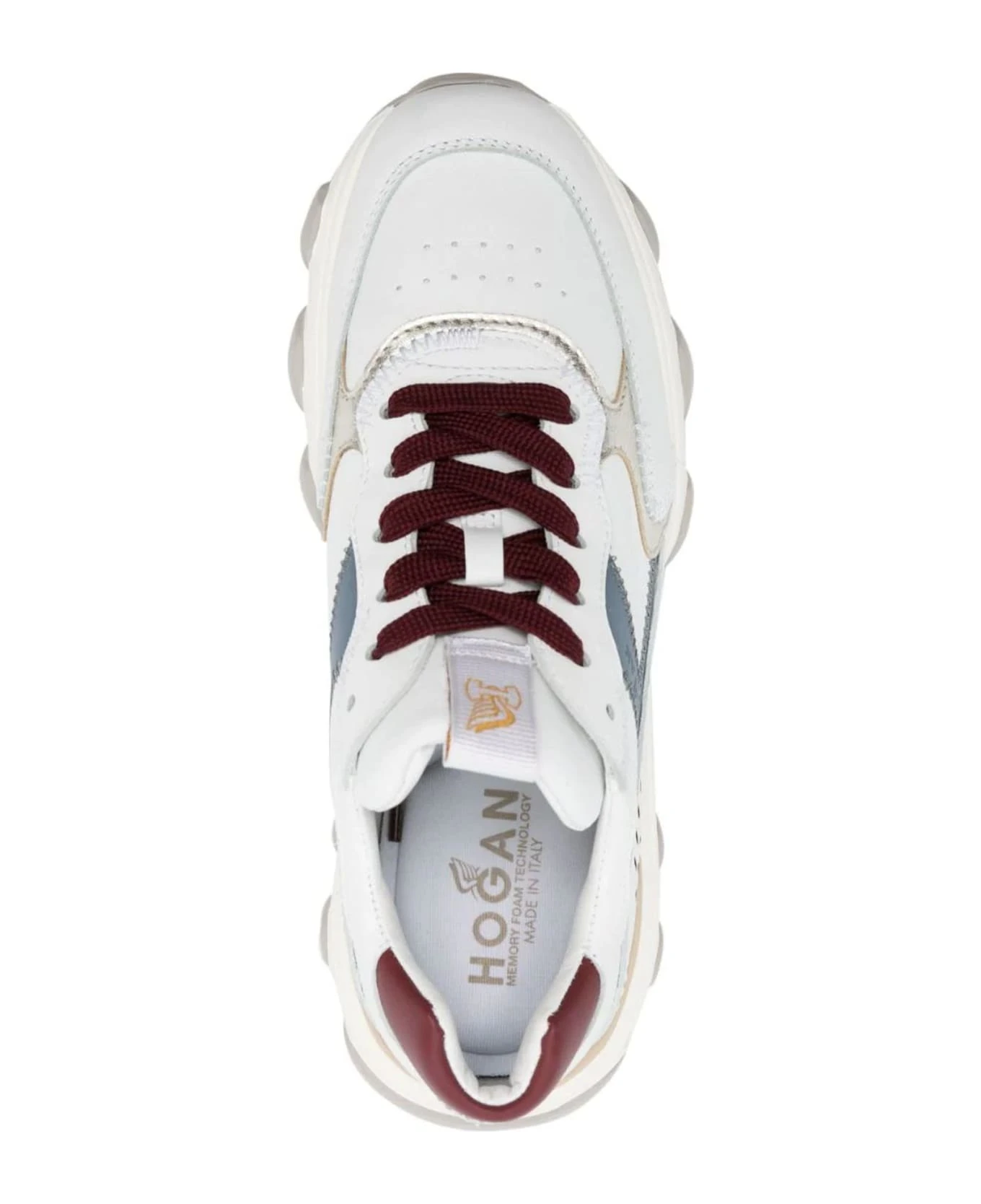 Sneakers Hogan Hyperactive White Burgundy Light Blue - Image 4