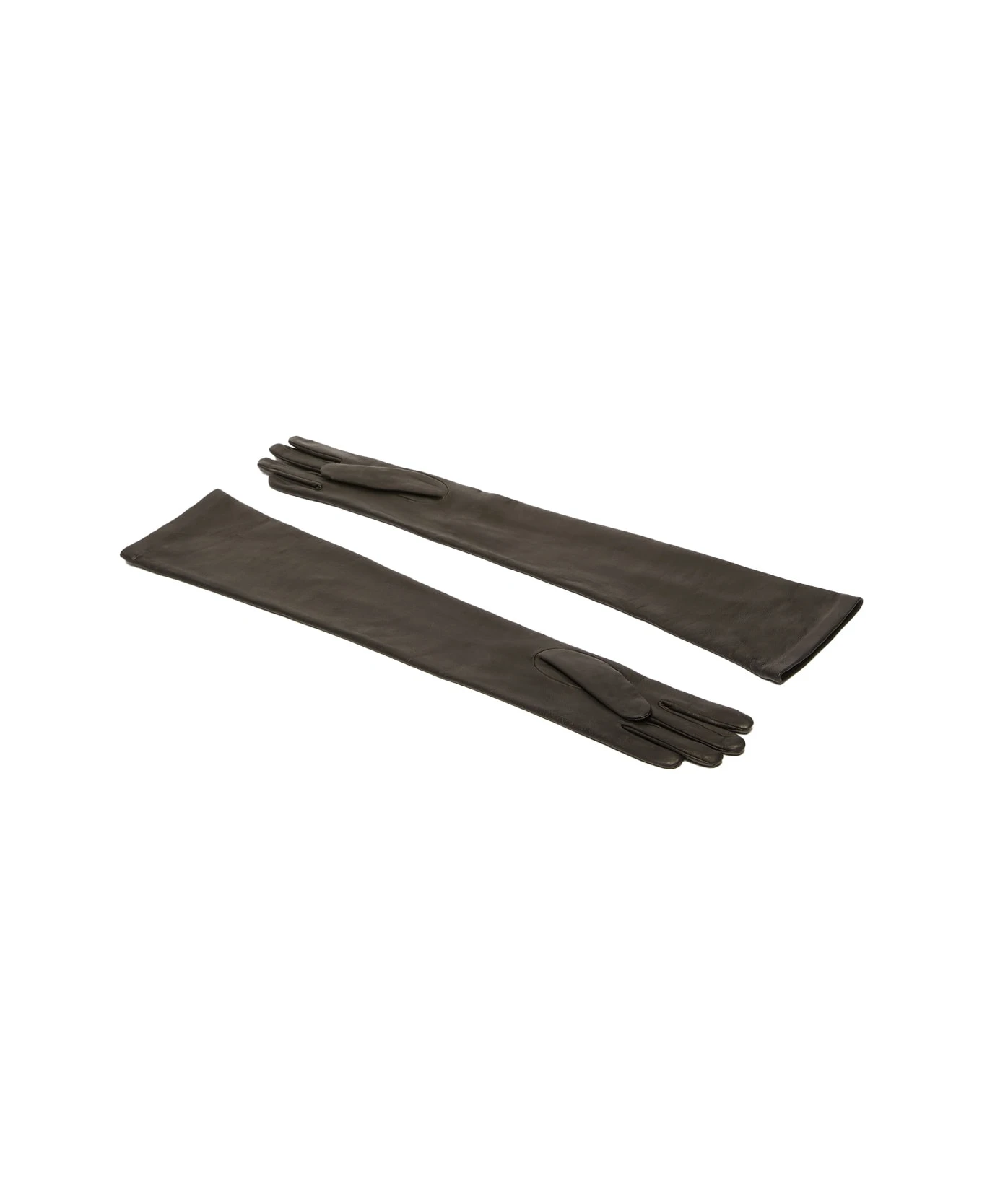 Max Mara Amica Gloves In Black Nappa