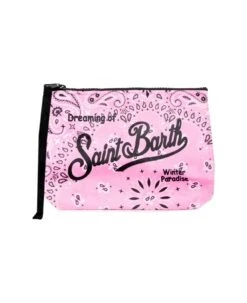 MC2 Saint Barth Aline Wooly Pochette With Pink Bandanna Print