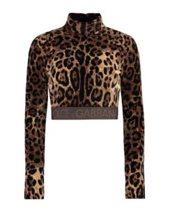 Dolce & Gabbana Long Sleeve Crop Top