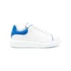 Alexander McQueen White Oversize Sneakers With Blue Stitching