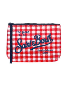 MC2 Saint Barth Aline Scuba Pochette With Red Gingham Print