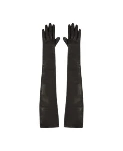 Alexander McQueen Black Long Gloves