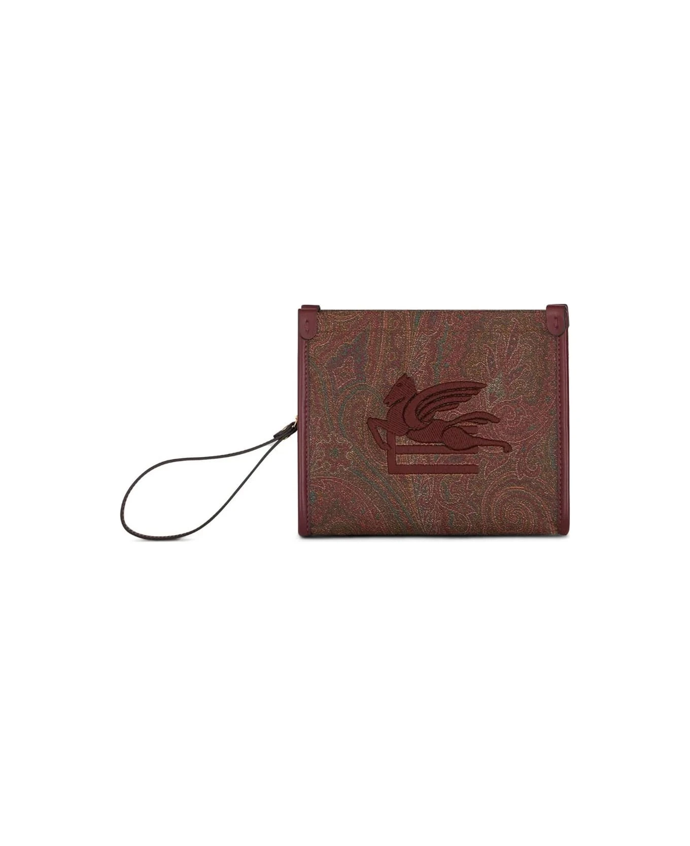 Etro Red Paisley Small Pouch