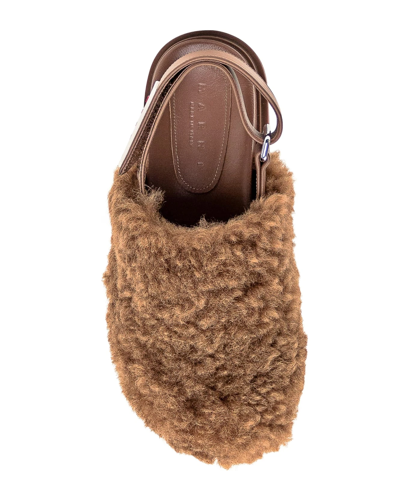Marni Sabot In Shearling Sandal - Image 4