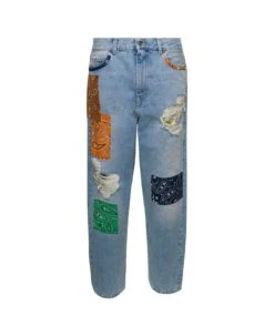 Alanui California Patchwork Pants Denim - Multi
