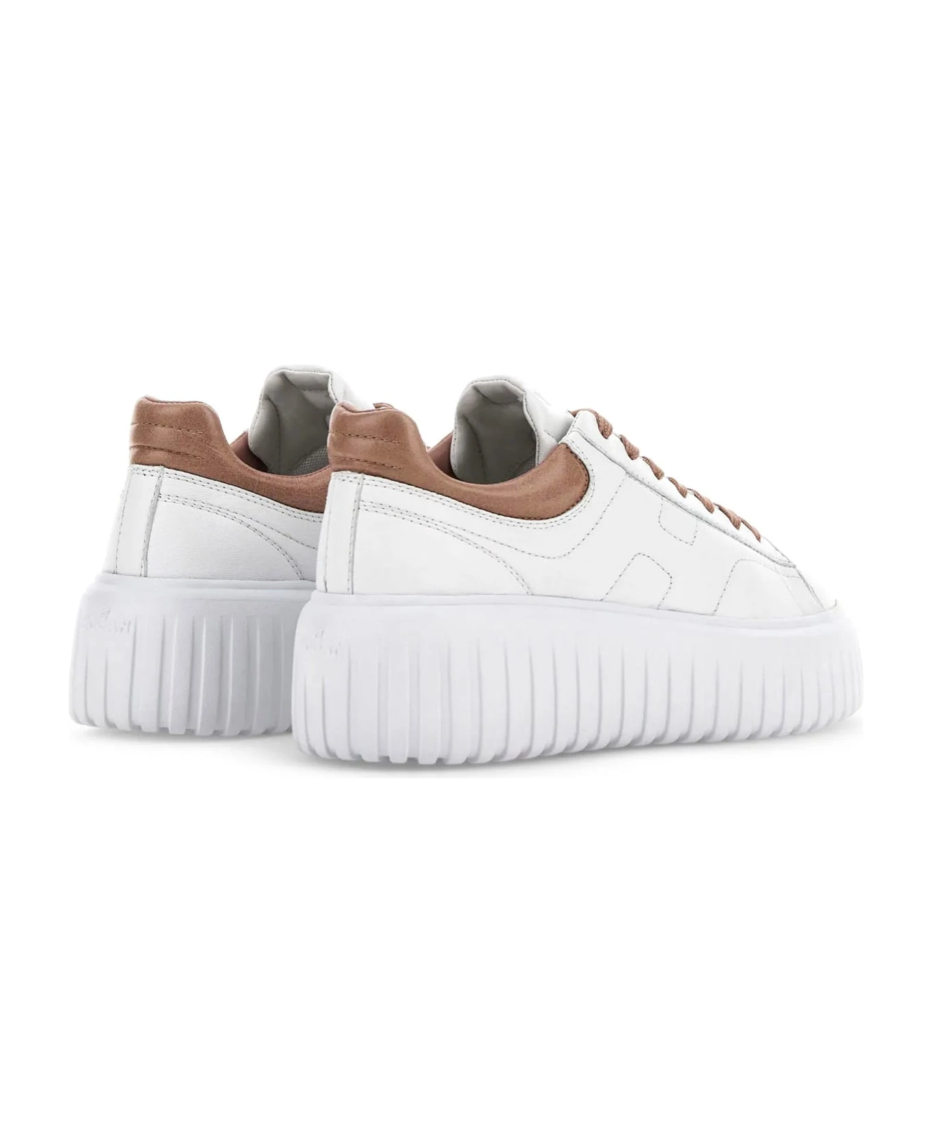 Sneakers Hogan H-stripes White Beige - Image 3