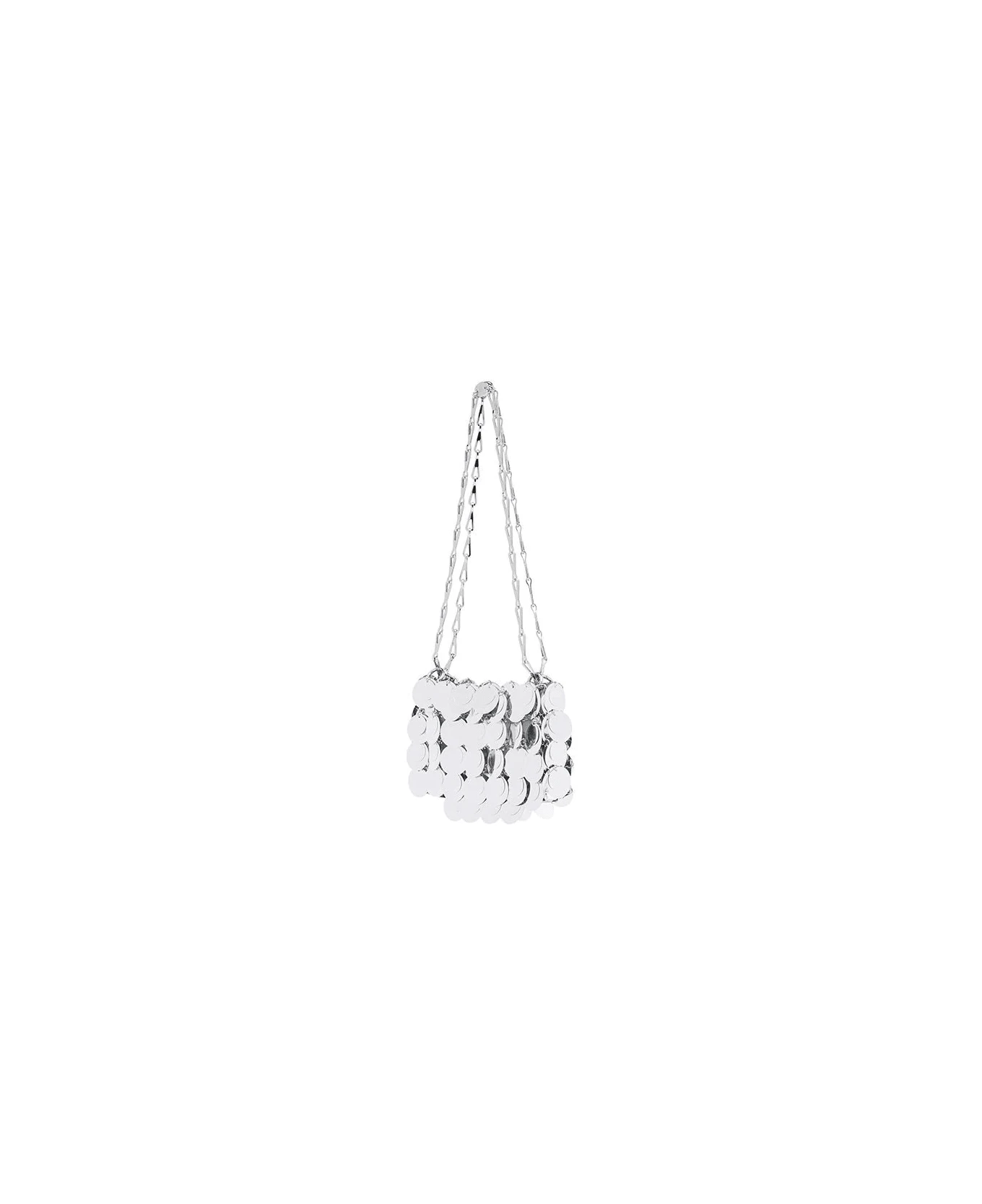 Paco Rabanne Silver Iconic 1969 Sparkle Nano Bag - Image 3