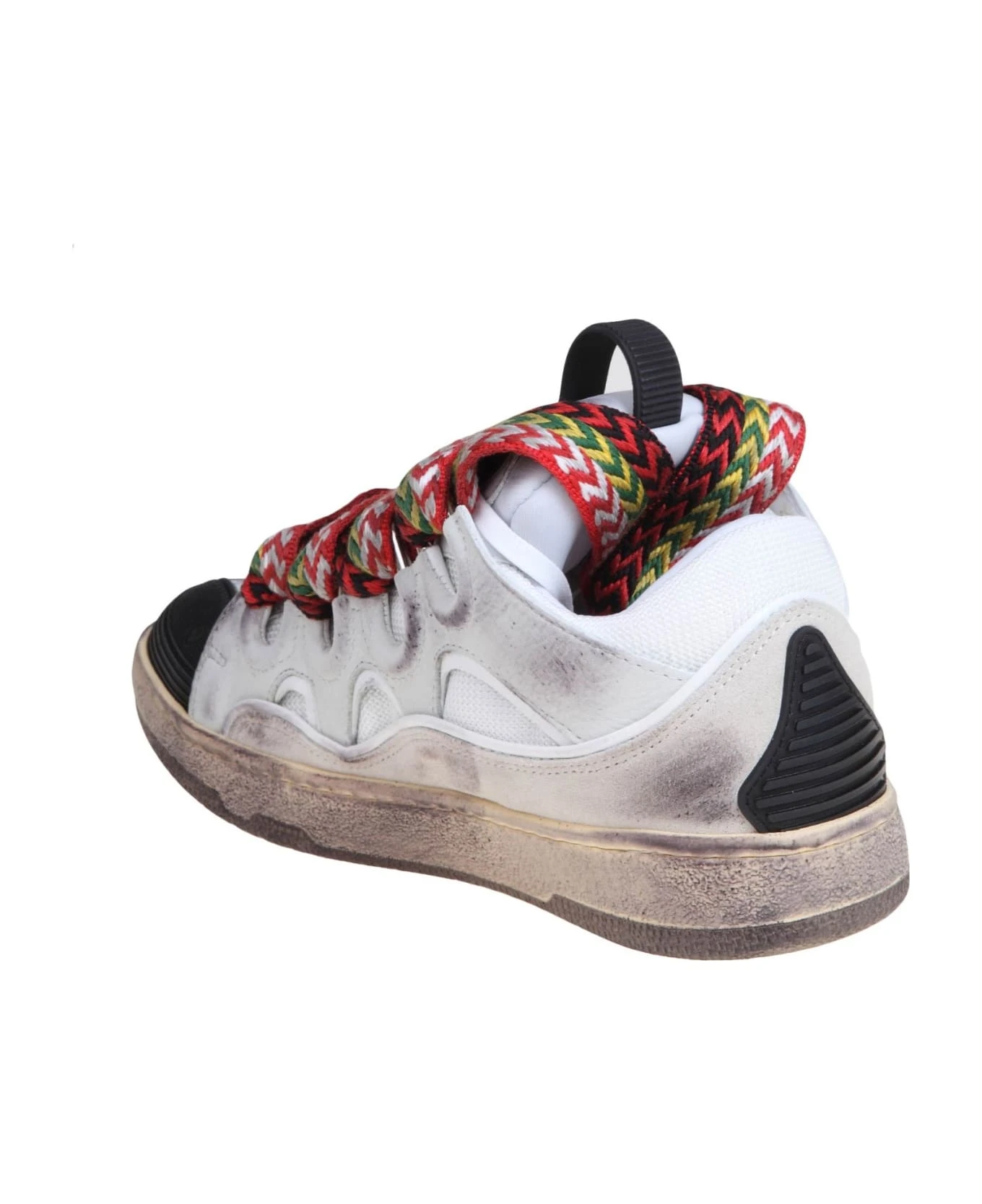 Lanvin Curb Sneakers In Leather Color White - Image 4