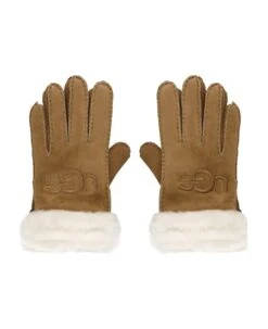 Ugg Shearling Embroider Gloves