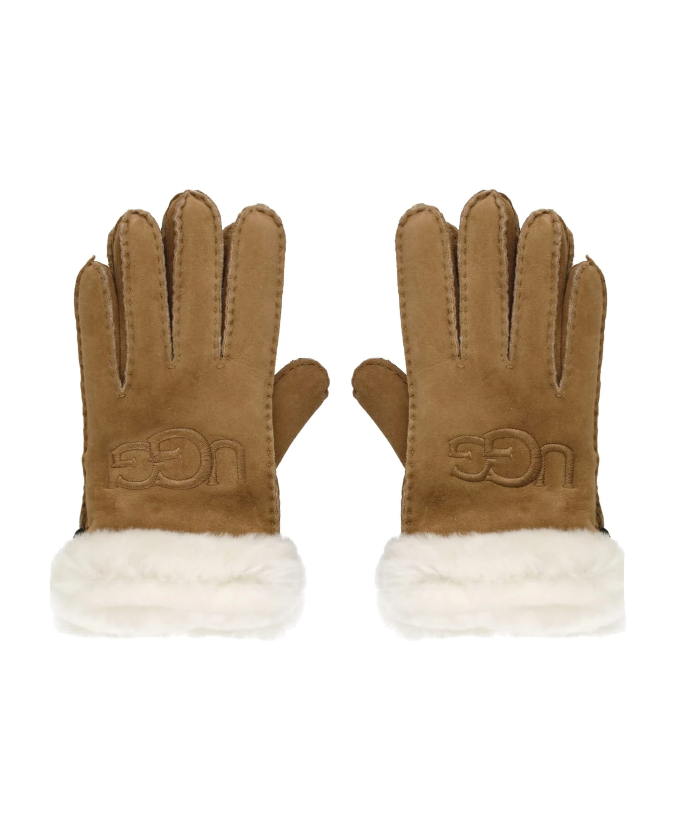 Ugg Shearling Embroider Gloves