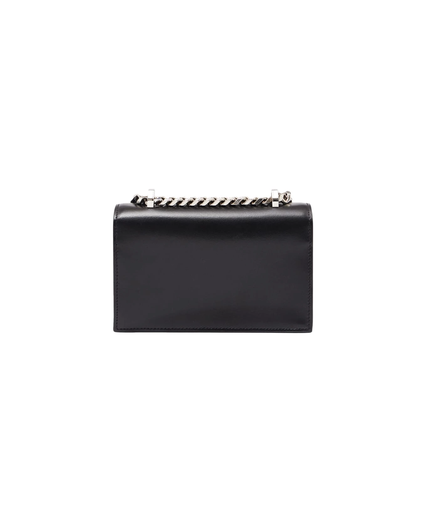 Alexander McQueen Mini Biker Jewelled Satchel Bag In Black - Image 2