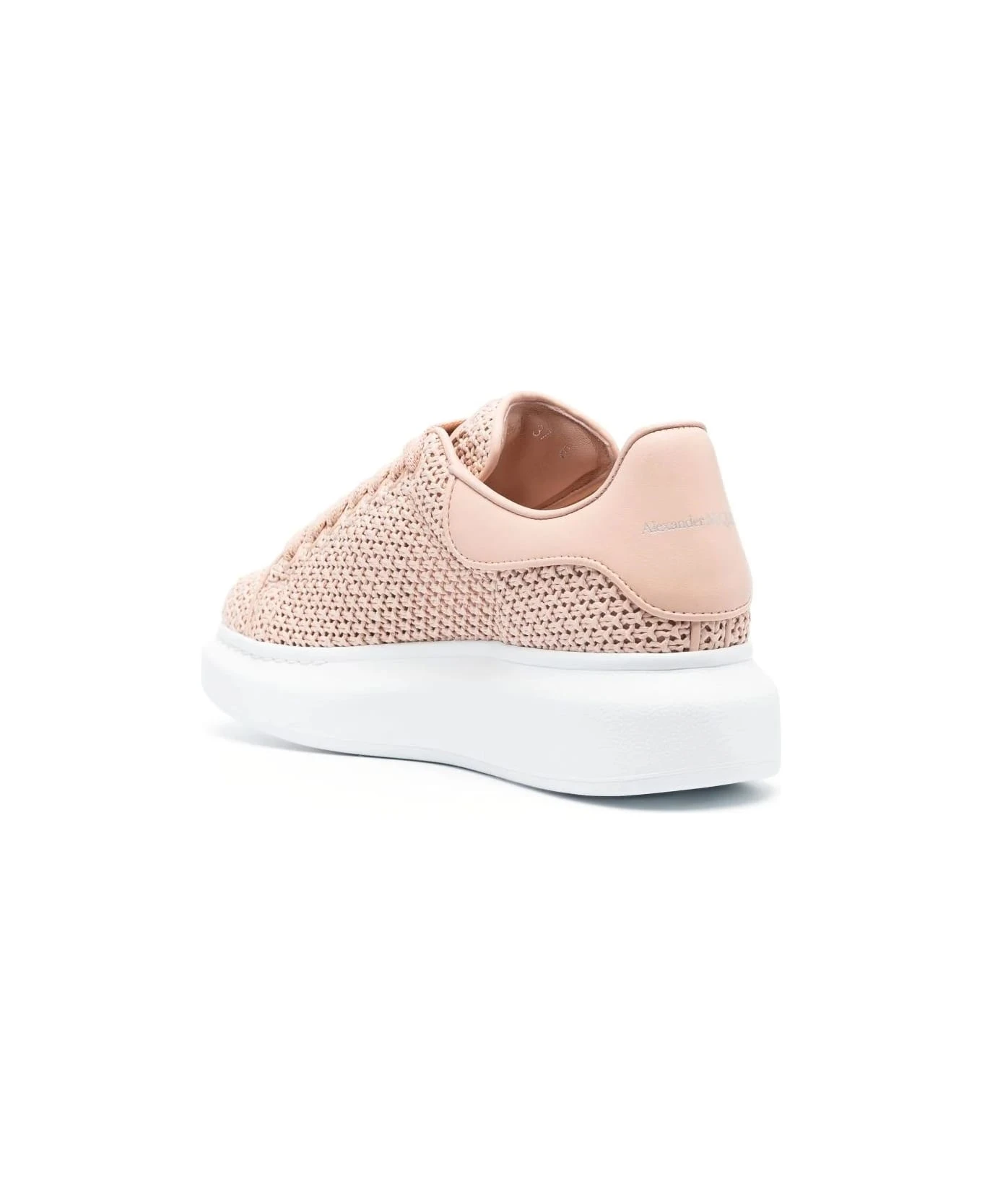 Alexander McQueen Pink Raffia Oversized Sneakers - Image 3