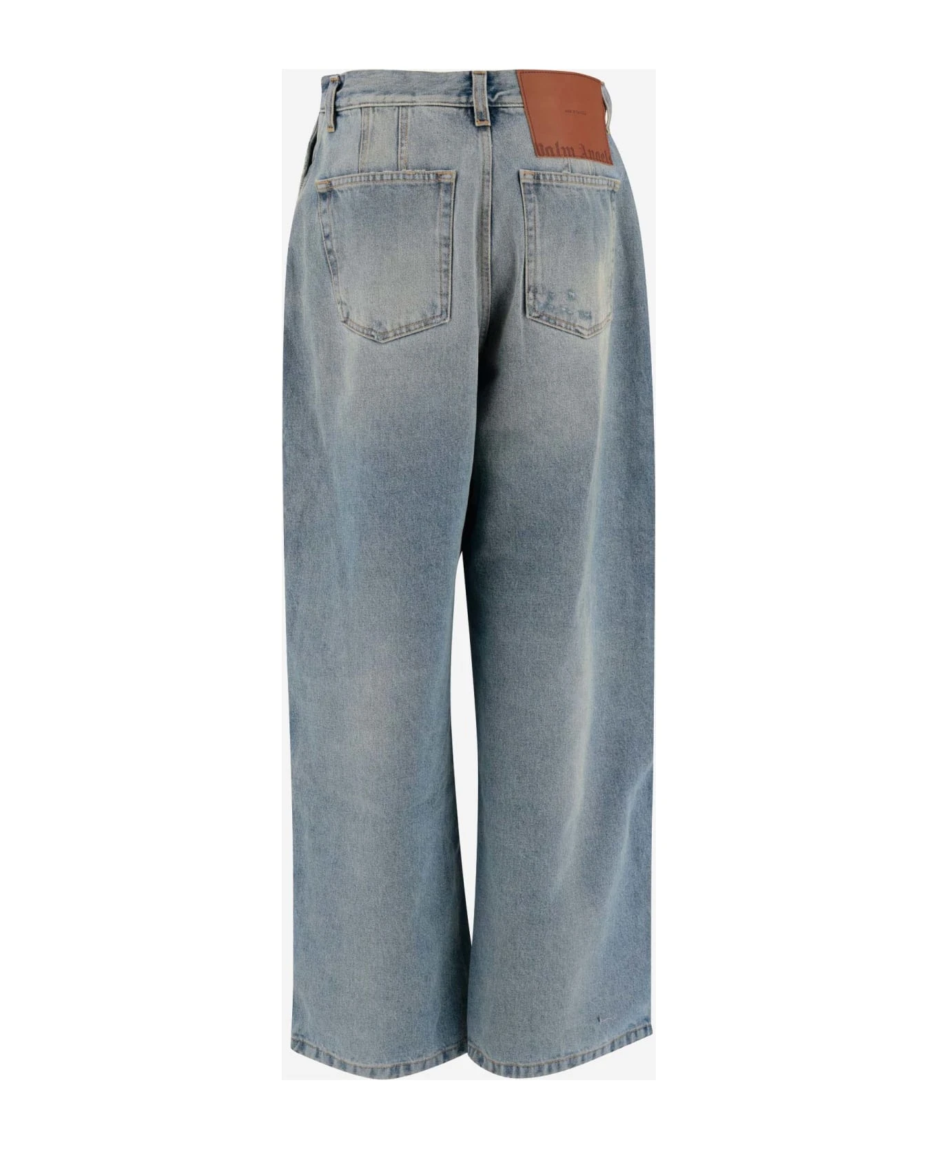 Palm Angels Wide Jeans Made Of Cotton Denim - Image 2