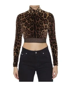 Dolce & Gabbana Leopard-print Crop Top