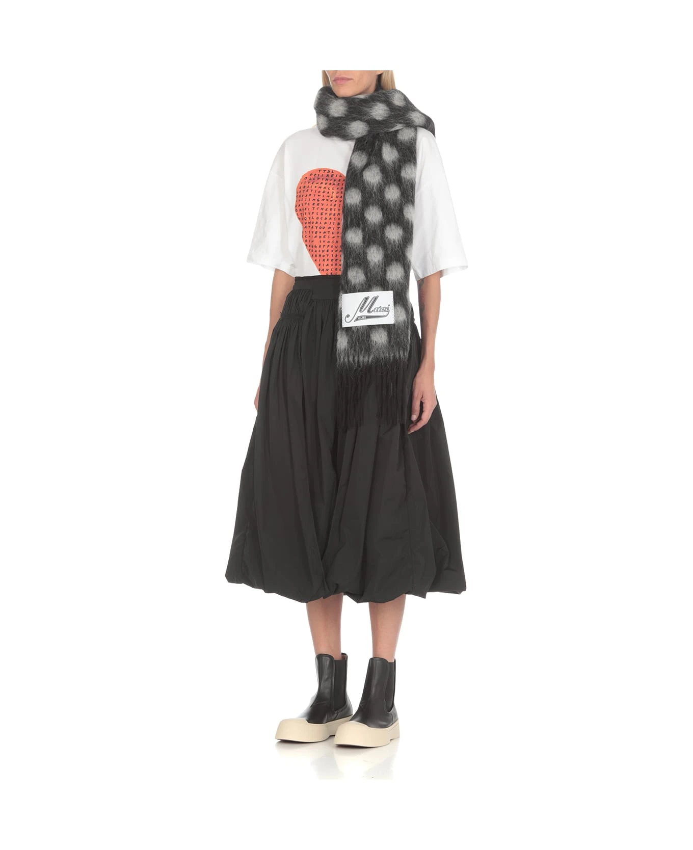 Marni Mohair Wool Pois Scarf - Image 4