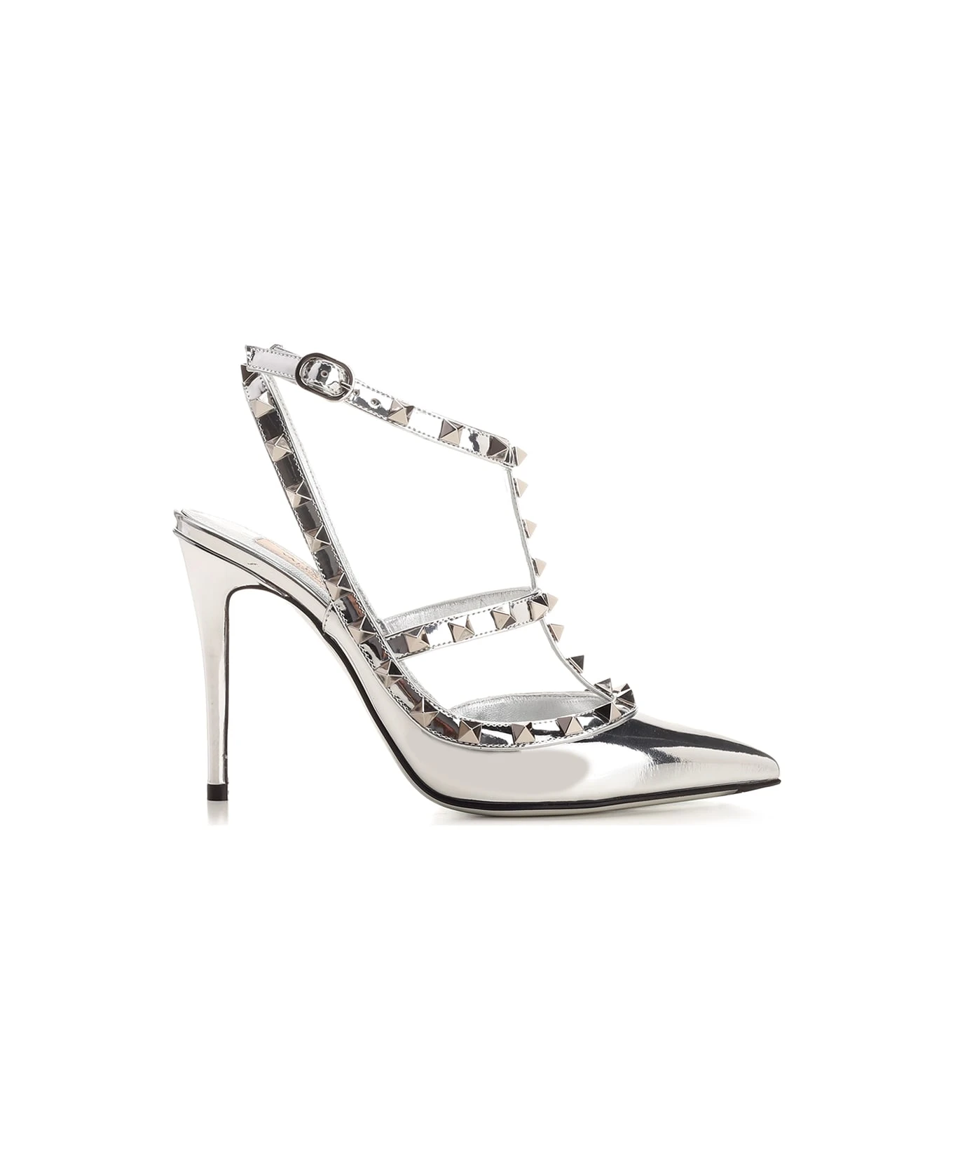 Valentino Garavani Silver "rockstud" Slingback