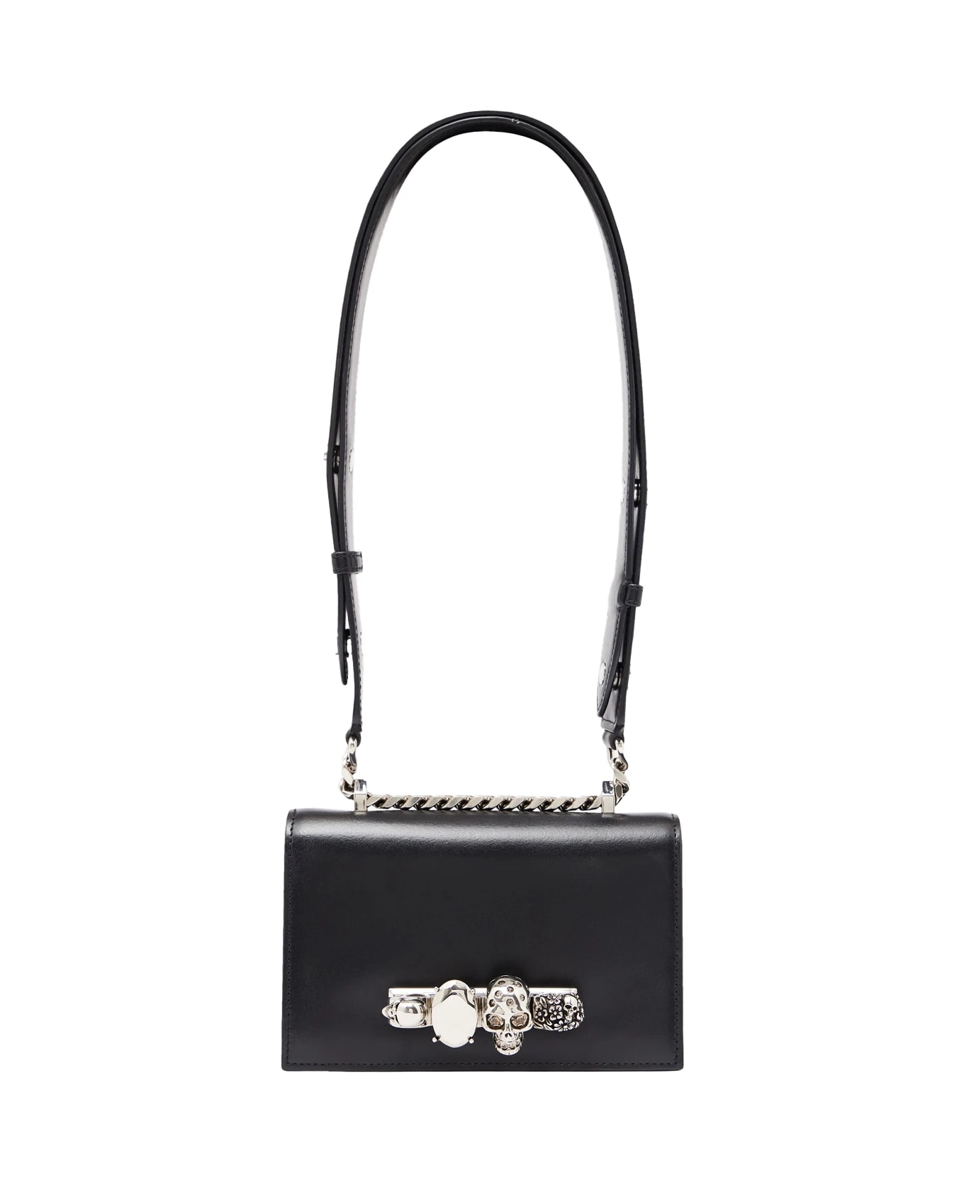 Alexander McQueen Mini Biker Jewelled Satchel Bag In Black - Image 4