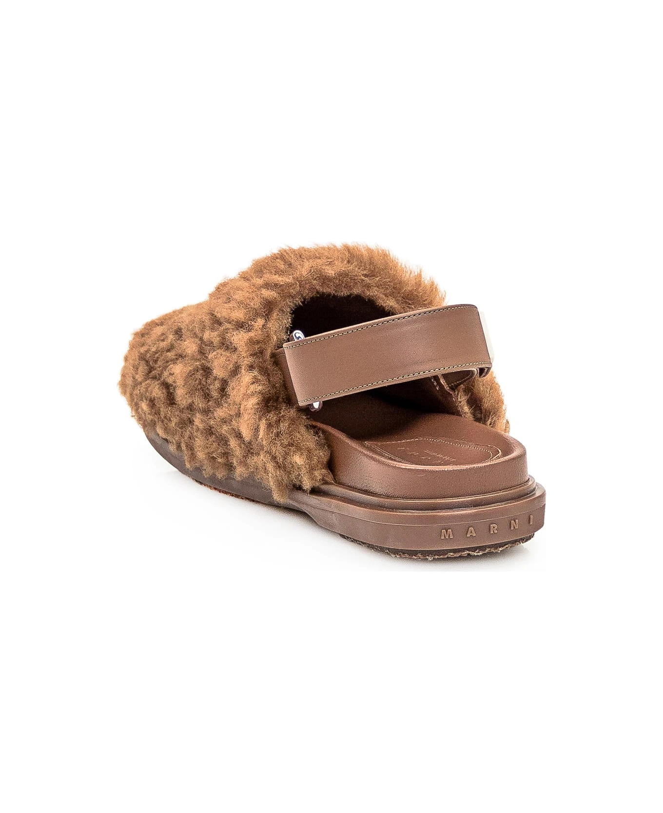 Marni Sabot In Shearling Sandal - Image 3