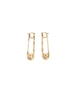 Versace "safety Pin" Earrings
