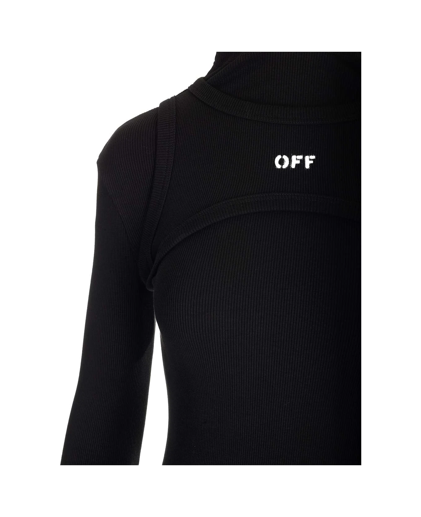 Off-White Turtleneck Midi Dress - Image 4