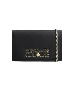 Versace Jeans Couture Clutch In Black Faux Leather