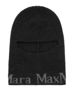 Max Mara Logo Intarsia Knitted Balaclava