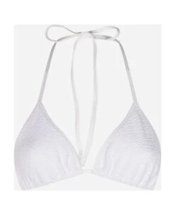 MC2 Saint Barth Woman White Crinkle Triangle Top Swimsuit