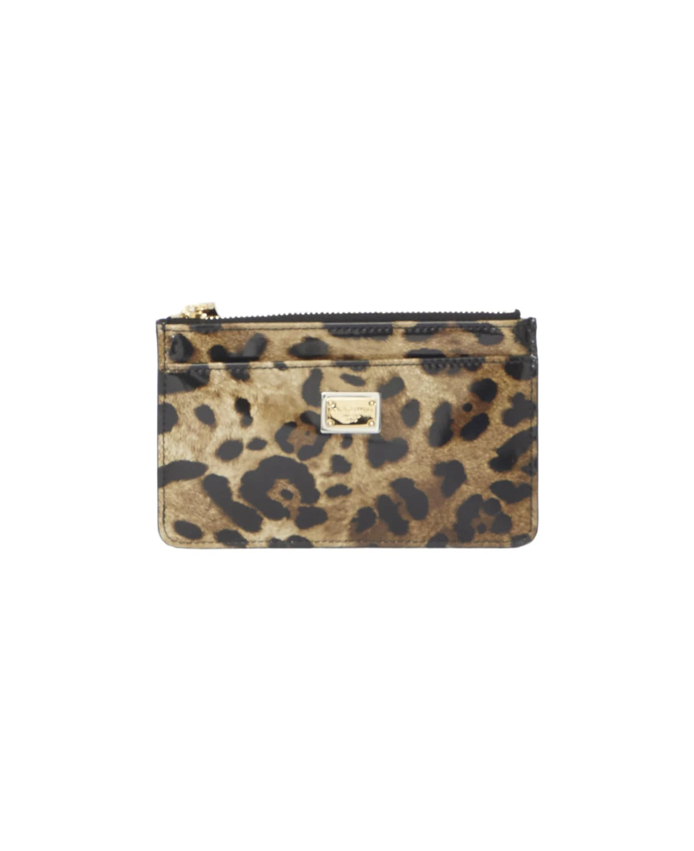 Dolce & Gabbana Leopard-print Leather Cardholder