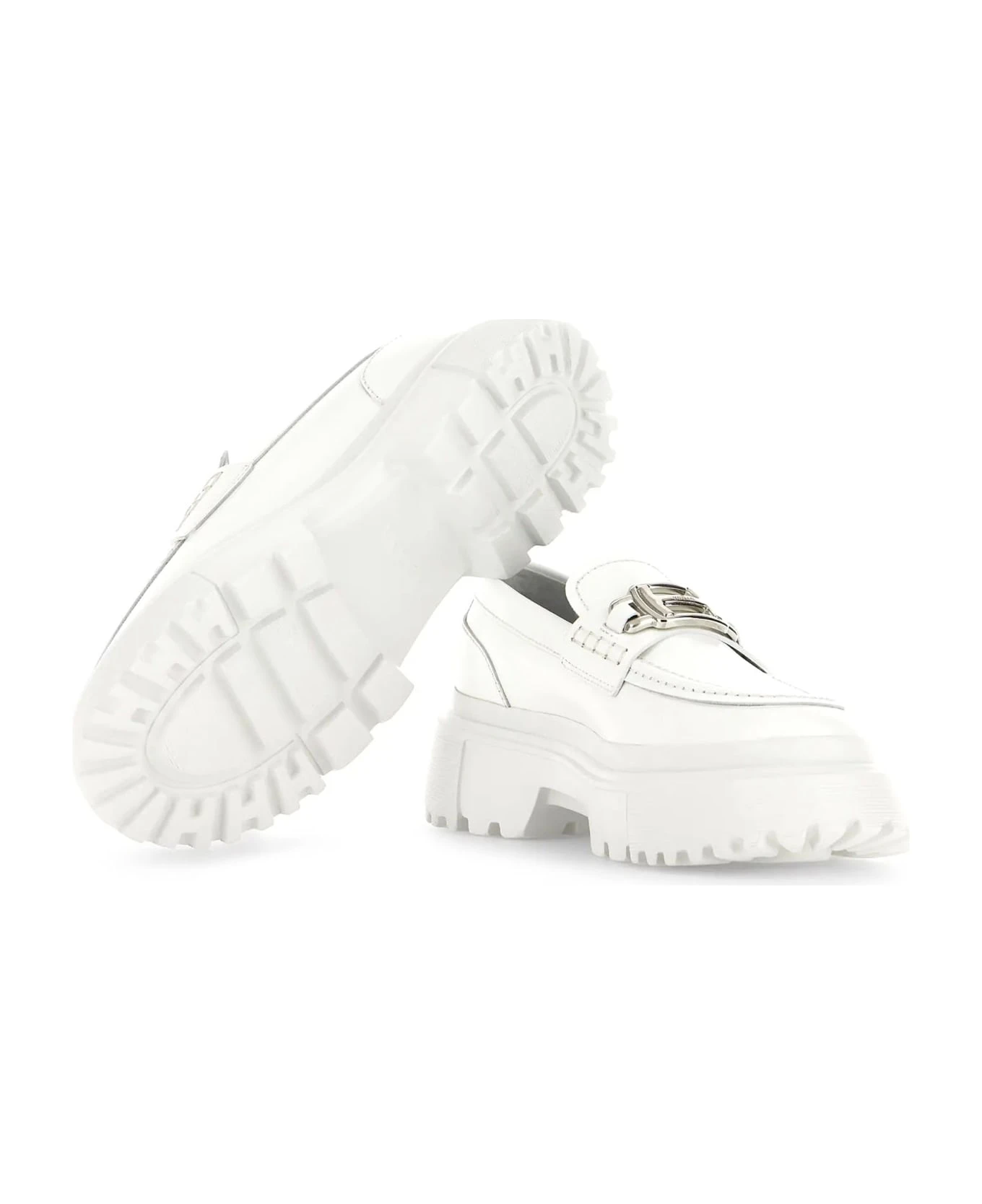 Hogan White H629 Loafer - Image 5