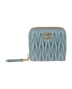 Miu Miu Matelassé Zip-around Coin Purse