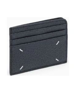 Maison Margiela Grey Leather Card Holder