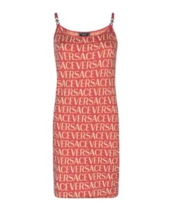Versace Logo Printed All-over Dress