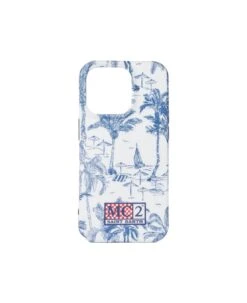 MC2 Saint Barth Cover For Iphone 14 Pro With Toile De Jouy Print
