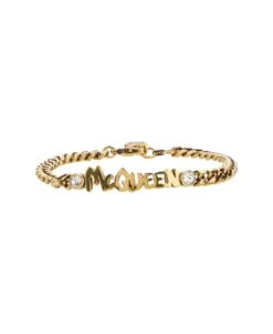 Alexander McQueen Gold Graffiti Bracelet