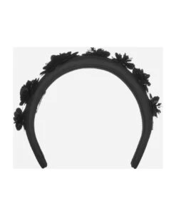 Prada 3d Floral Applique' Re-nylon Headband
