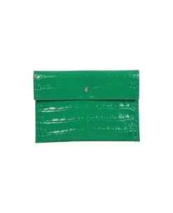 Alexander McQueen Envelope Green Clutch Bag