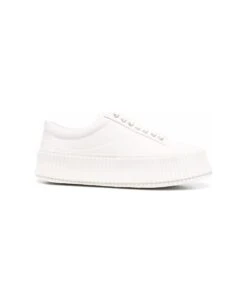 Jil Sander Woman's White Recycled Cotton Sneakers