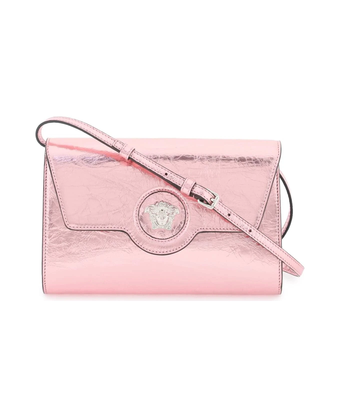 Versace Metallic Leather 'la Medusa' Crossbody Bag