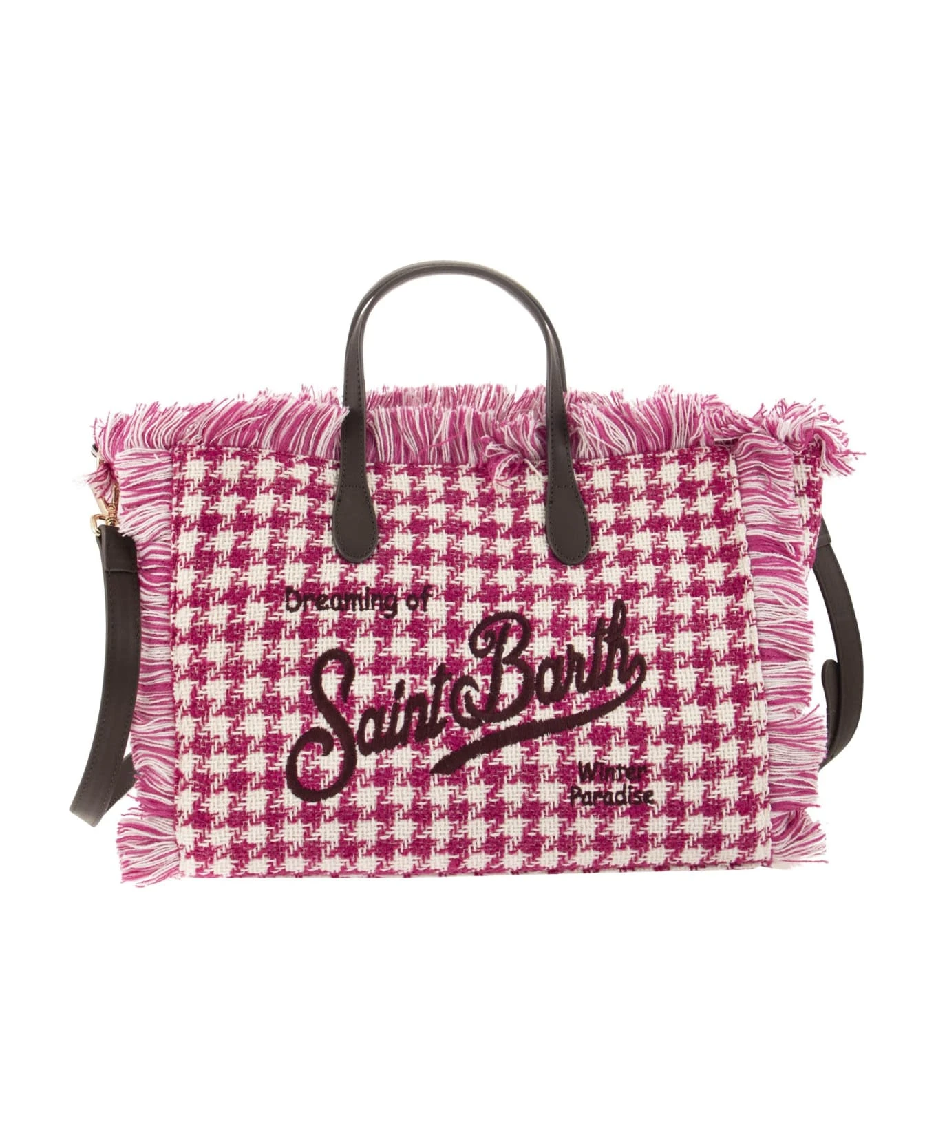 MC2 Saint Barth Houndstooth Patterned Handbag